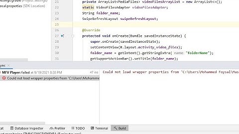 Fix Could not load wrapper properties from C: Users (Android Studio)