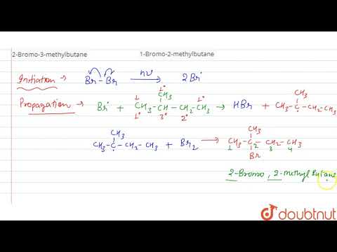 Video 2-Methylbutane on reacting with bromide in the... - youtube