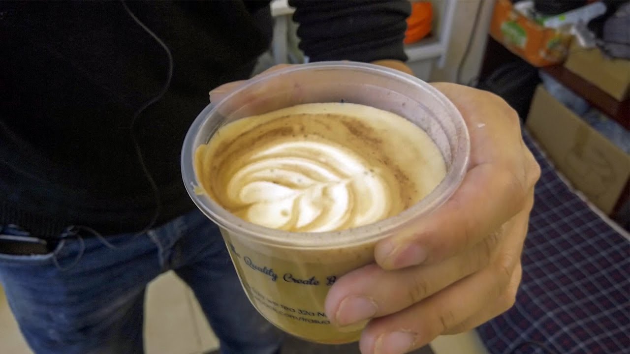 HỌC PHA CHẾ - BÀI 26 - CÀ PHÊ LATTE KHÔNG DÙNG MÁY | latte art without coffee machine