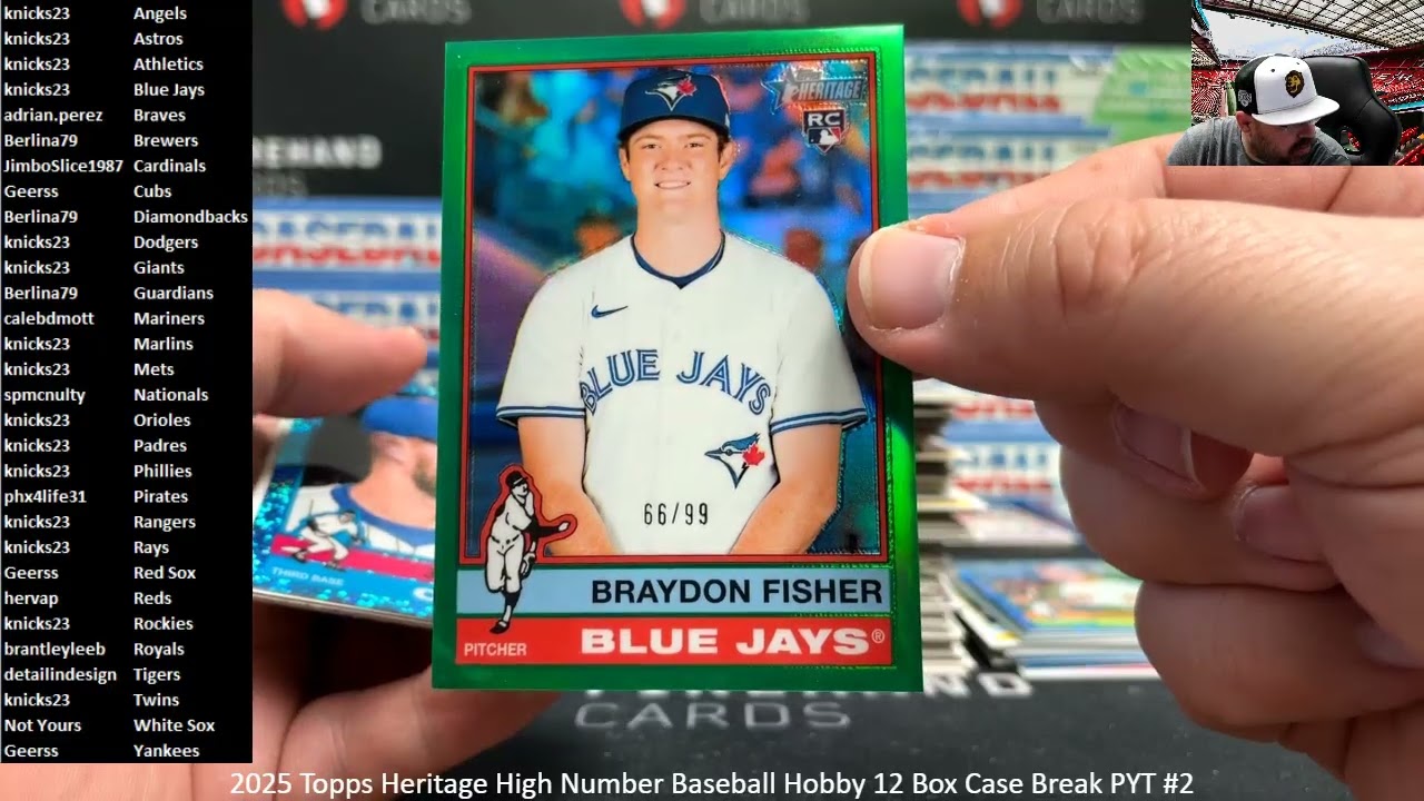 1/17/2026 2025 Topps Heritage High Number Baseball Hobby 12 Box Case Break PYT #2