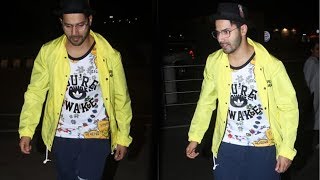 Dashing Varun Dhawan Spotted At Mumbai Airport