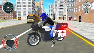 Polis Motor Oyunu Simulatoru 2020 || Real Police Motorbike Simulator - Android Gameplay screenshot 1
