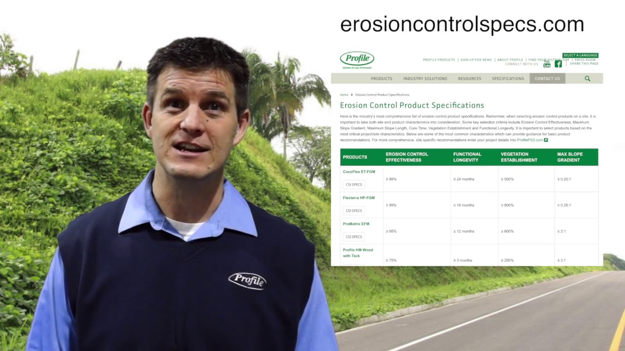 Erosion Control Product Specifications Made Easy