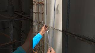 Steel bar connect by binding wire for NS wall #shorts #construction #shortsfeed #foryou #viralvideo