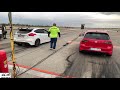 Vw golf r vs ford focus 23 rs drag race 14 mile   4k