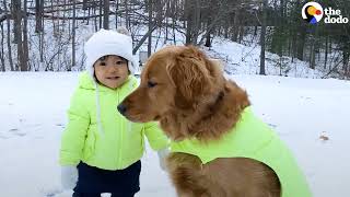 Little Girl And Her Golden Retriever Big Brother Have The Sweetest Relationship | The Dodo