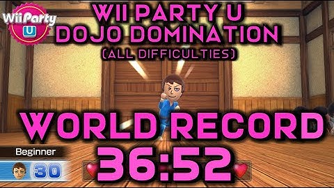 [WR] Wii Party U - Dojo Domination In 36:52 (All Difficulties)