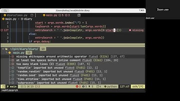 Using flake8 in lunarvim, to find problems in python files.