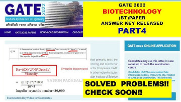 GATE BIOTECHNOLOGY 2022 ANSWER KEY😎PART 4🔥✔|Problem Qns very easy only!!CUT OFF WILL BE HIGH🤔😮🤦‍♀️🙄😶