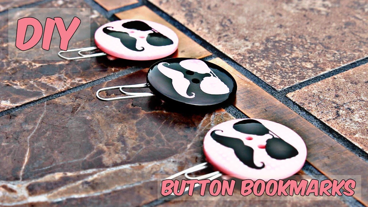 Button Bookmarks DIY Back-to-School | Button Bookmarks - YouTube