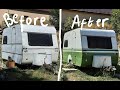 Painting my caravan and finishing the ceiling inside  caravan reconstruction ep9