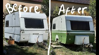 Painting my caravan and finishing the ceiling inside | Caravan reconstruction EP9