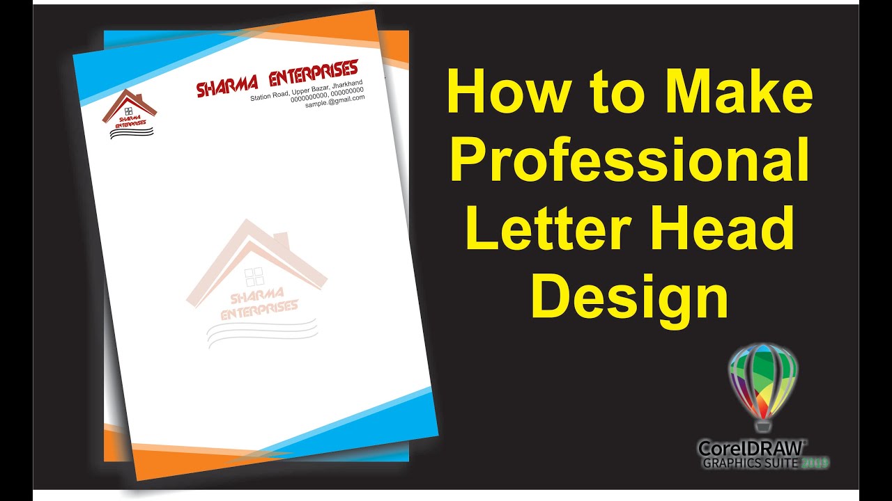 Professional Letter Head Designing, Letter Pad Kaise Banaye YouTube