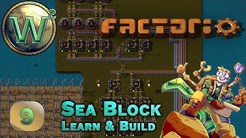 Factorio Sea Block Learn & Build - Red Science & Basic Circuit Arrays - Let