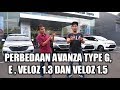 Perbedaan Avanza Type E, G, Veloz 1300cc dan Veloz 1500cc 2018