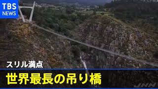 スリル満点 世界最長の吊り橋、ポルトガルでオープンへ