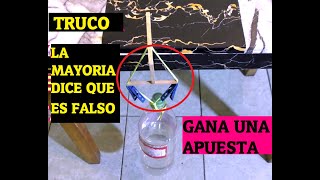 El Truco de la Botella en el Borde de la Mesa - Experimento de Fisica Facil deHacer