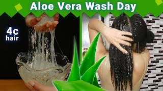 Aloe Vera Wash Day Routine for Extreme Hair Growth 😍 | Wash Day Routine For 4c Hair Growth ✅ SHOCK!!