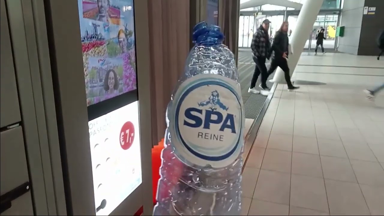 Statiegeld flesjes inleveren op het station.