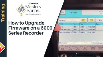 How to Upgrade Firmware on a Eurotherm 6000 Series Data Recorder
