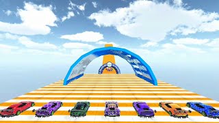 SPIDER CAR RACE CHALLENGE 🔥 | 7 WEB CARS VS IMPOSSIBLE TRACK | WHO WILL WIN? screenshot 4