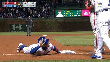 PHI@CHC: Baez tallies four hits, three RBIs vs. Phils