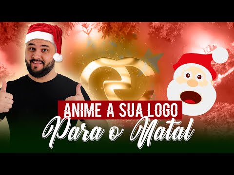 Create an animation of your logo with a Christmas theme.