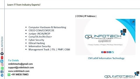 CML INFOTECH | CCNA 02 | IP Address |