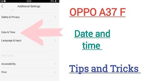 Oppo A37 f Date and time setting features || How to use
