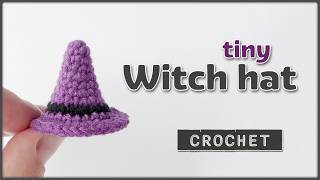 Crochet Tiny Witch Hat 🧙‍♀️ Easy Halloween Crochet Tutorial