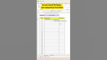 Don’t Type 30 Working Days in Excel‼️ Use This Smart Trick! #excel #shorts