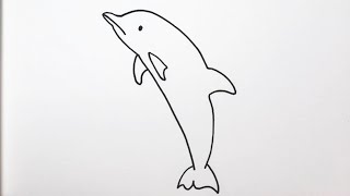 【簡単】イルカの描き方【イラスト】お絵描き[Easy] How to draw dolphins [Illustration] Drawing