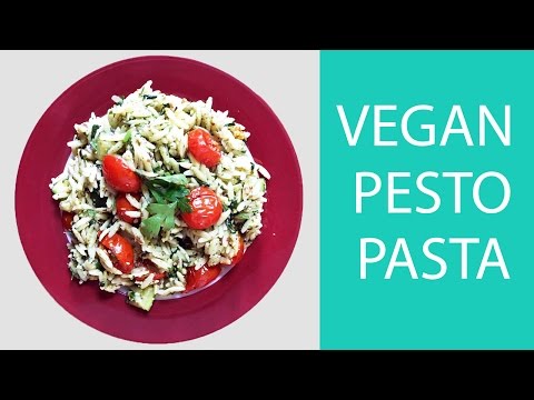 Rice Macaroni with Pistachio Pesto & Greens