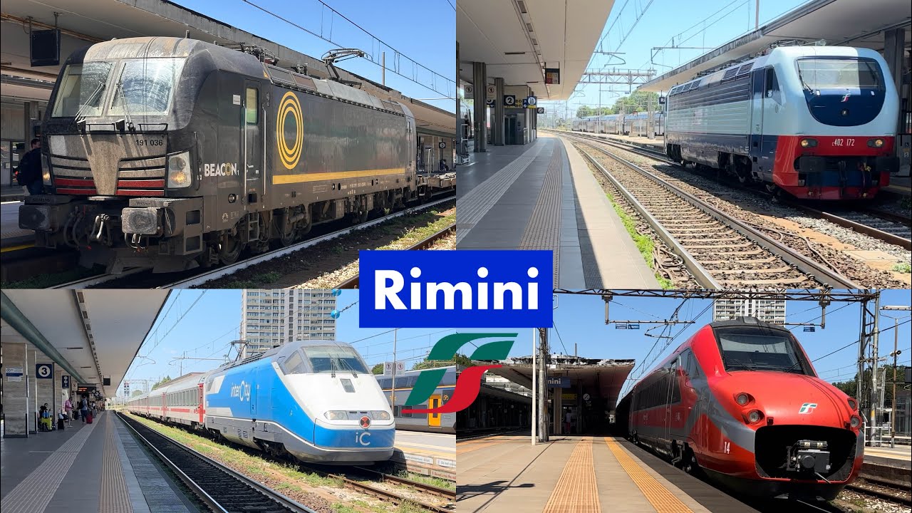 Una marea di transiti,arrivi e partenze alla stazione di Rimini!