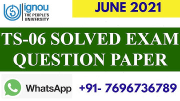 TS-06 Previous Year (JUNE 2021) Solved Exam Paper II Fully Solved