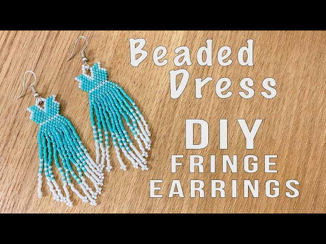 DIY Fringe Earrings Tutorial | Brick Stitch Beaded Dress Earrings | Live  Tutorial - YouTube