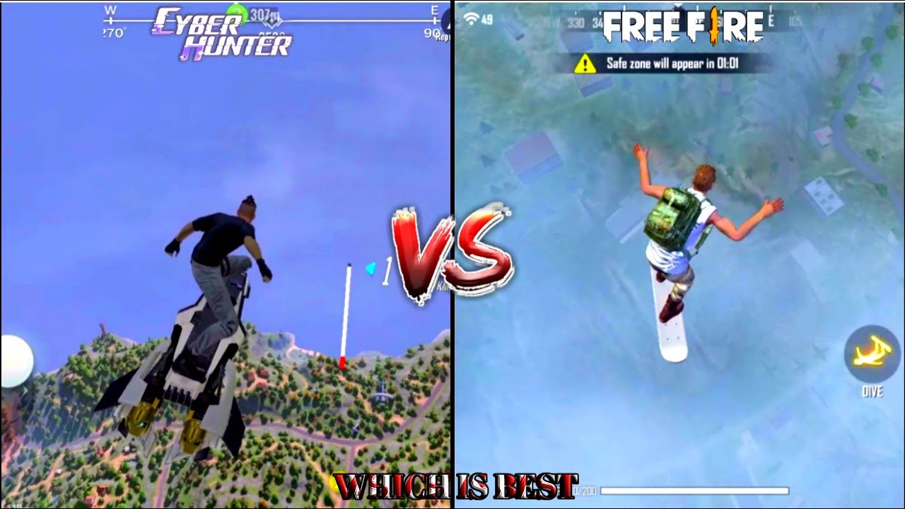 🔥 FREE FIRE VS CYBER HUNTER 🔥 CYBER HUNTER VS FREE FIRE COMPARISON 🔥 2020