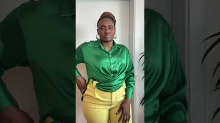 How to style a silk shirt. #stylinghack  #fashionhack