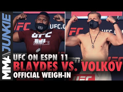 Curtis Blaydes, Alexander Volkov make weight | UFC on ESPN 11