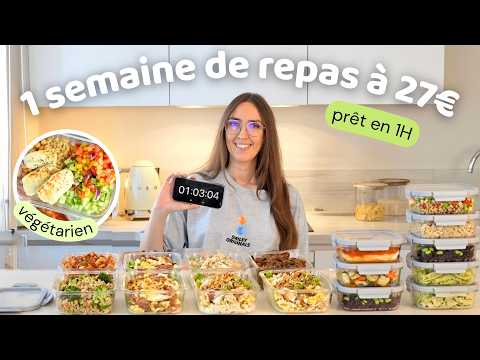 ▶ Amandine Poggioli · MEAL PREP VÉGÉTARIEN : 1 semaine de repas en 1H (à 27€)