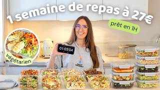 MEAL PREP VÉGÉTARIEN : 1 semaine de repas en 1H (à 27€) ☀️