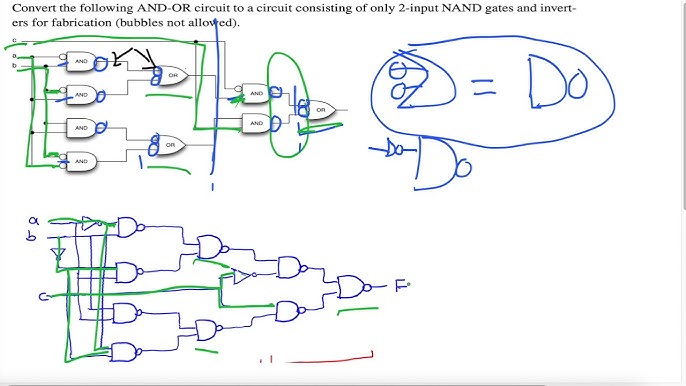 Convert the circuit shown into a four-level circuit