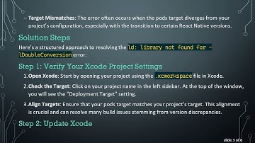 Fixing the ld: library not found for -lDoubleConversion Error in React Native 0.63