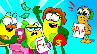 Avocado's First Day Of School | Students Vs Teacher | Hacks Fails & Funny Cartoon By Avocado Family