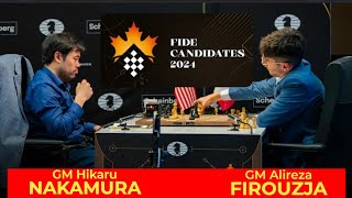 Hikaru Nakamura vs Alireza Firouzja || FIDE Candidates 2024 - R12