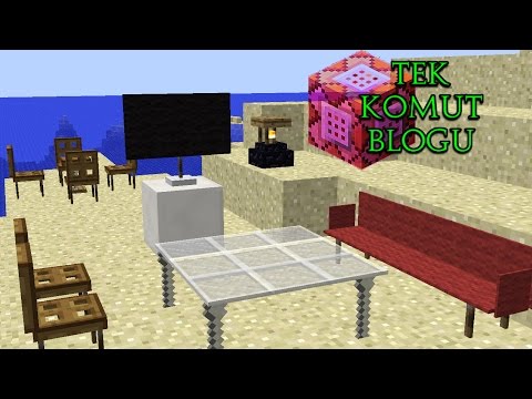 MİNECRAFT EV EŞYALARI MODSUZ | Minecraft Tek Komut Bloğu | Bölüm 1