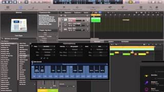 Drum Machine Designer, Note Repeat, Spot Erase, Smart Quantize und Pianorolle in Logic 10.1