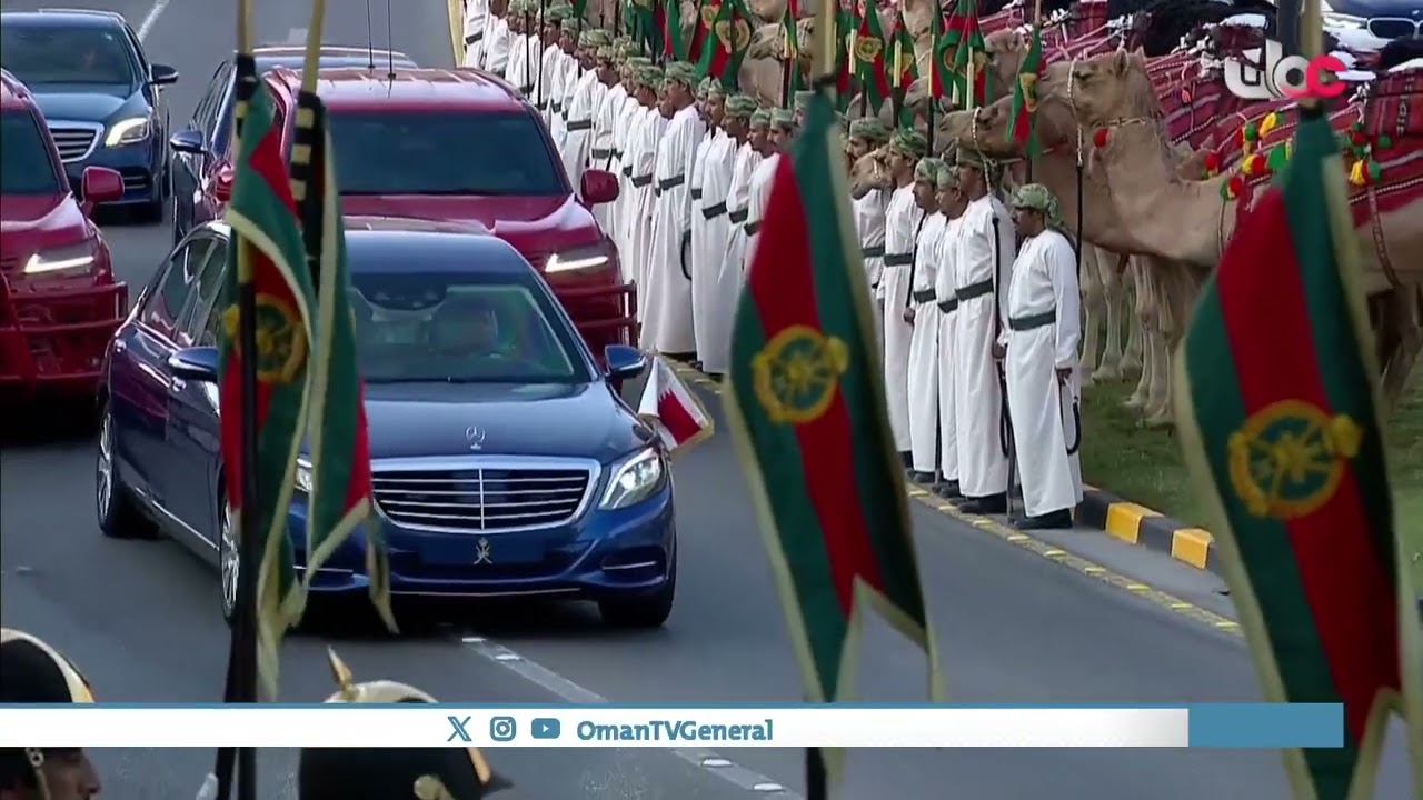 مراسم استقبال حضرة صاحب الجلالة السلطان هيثم بن طارق المعظم لجلالة الملك حمد بن عيسى آل خليفة
