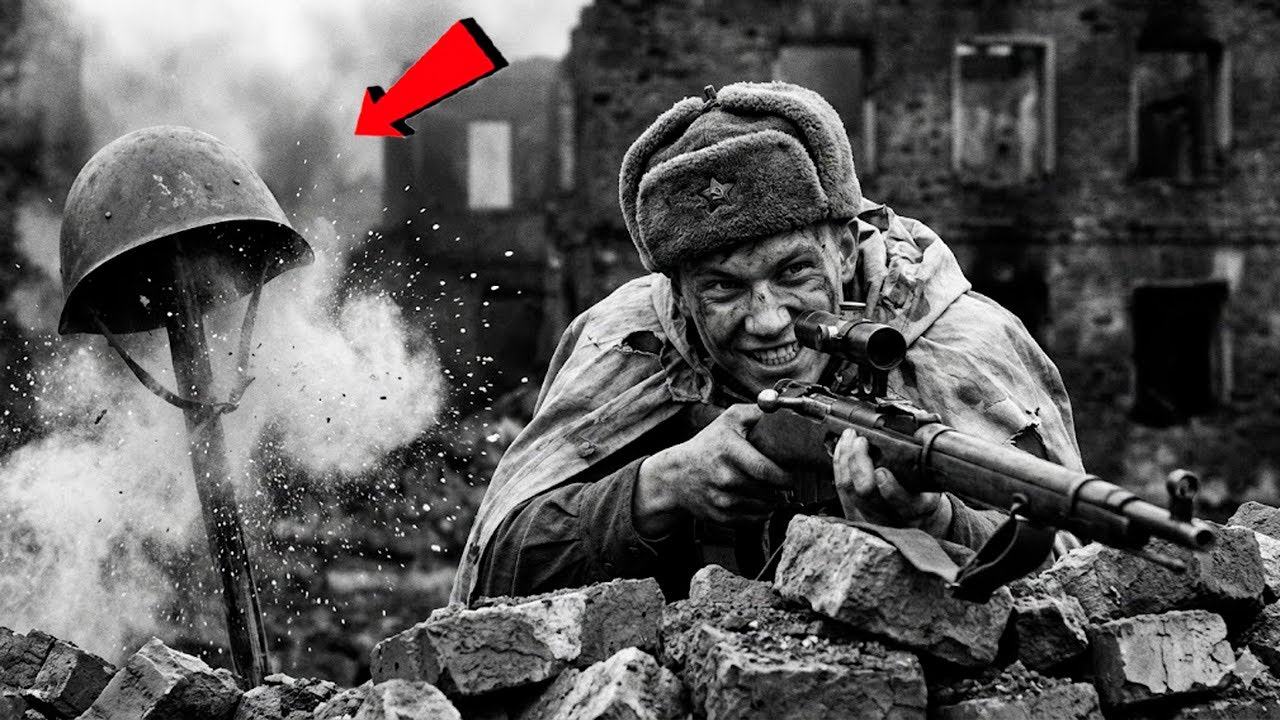 SZTUCZKA Z HEŁMEM: jak SOWIECKI snajper zabił 37 Niemców JEDNEGO dnia BEZ STRZAŁU!