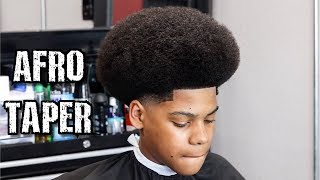 AFRO SHAPE UP TAPER BARBER TUTORIAL  LEARN HOW TO CUT A FRO